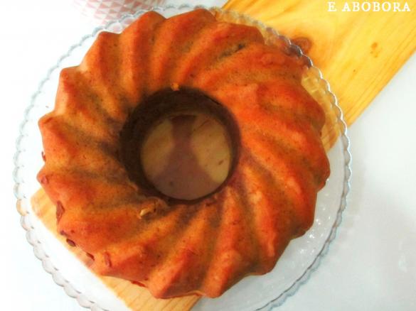 Bolo de noz, amêndoa e abóbora