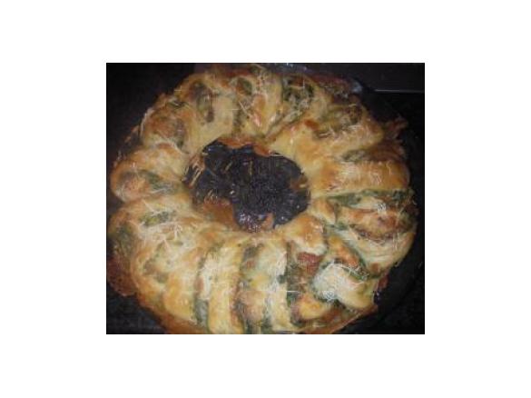 Coroa recheada com Pesto de Coentros e Queijo Cabra