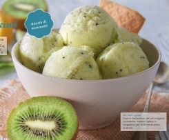 Gelado de kiwi sem natas