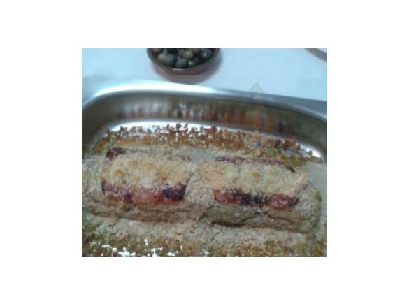 Rolo de carne com recheio de ovo