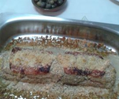 Rolo de carne com recheio de ovo