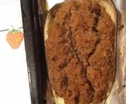 Courgette e beringela recheadas