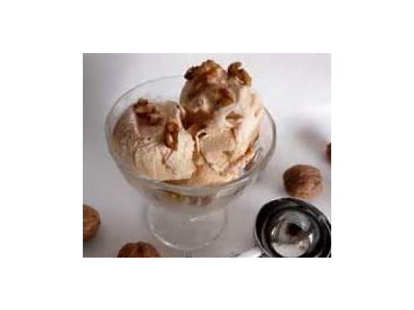 Gelado de doce de leite e noz