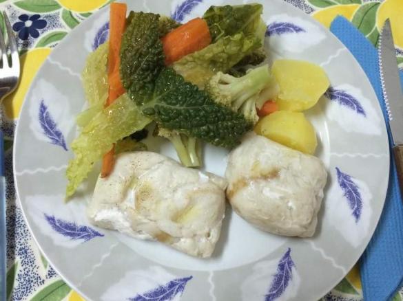 Lombos de pescada em papelote