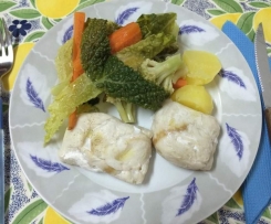 Lombos de pescada em papelote