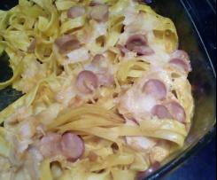 Ninhos com fiambre e salsichas