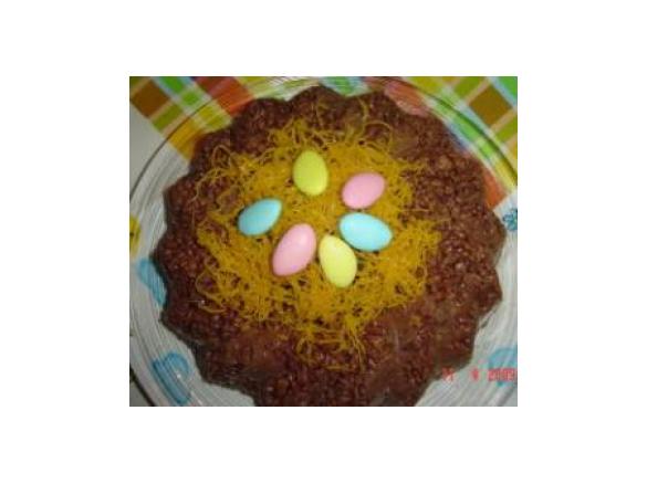 Bolo Toffee Crispy / Ninho de Páscoa