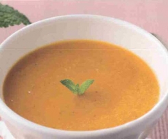 Creme de abóbora e hortelã