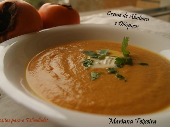 Creme de Abóbora e Dióspiros