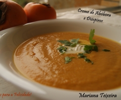 Creme de Abóbora e Dióspiros