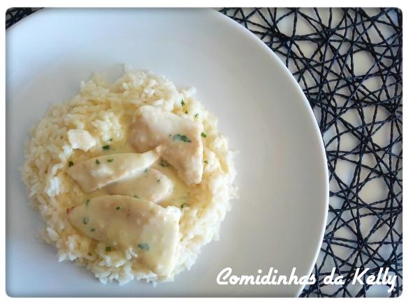 Fricassé de pescada com arroz