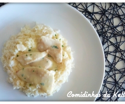 Fricassé de pescada com arroz