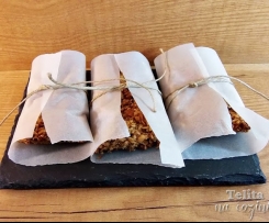 barras de cereais com maçã e canela