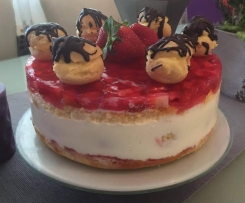 Bolo com profiteroles