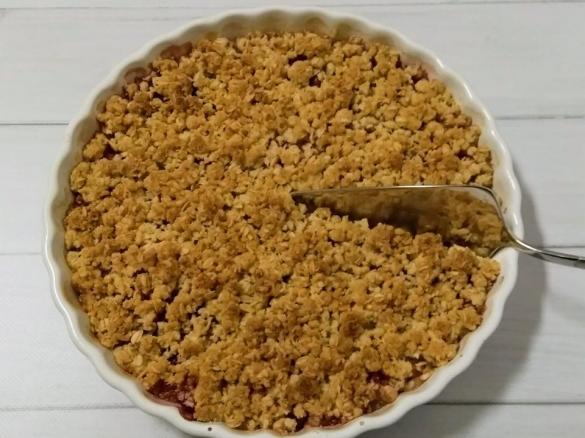 Crumble de Maçã e Morango