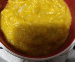 Creme de abóbora com frango