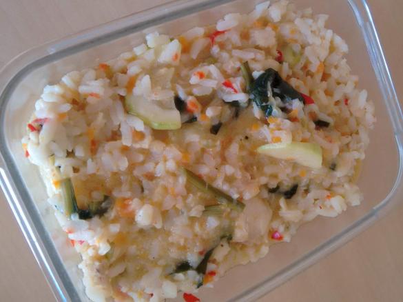 Variante de Risotto de pescada e espinafres