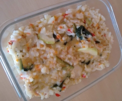 Variante de Risotto de pescada e espinafres