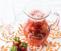 Sangria de champanhe e morango