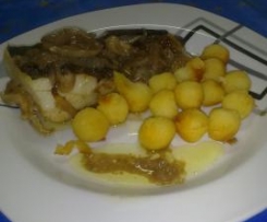 Bacalhau de cebolada com noisetes