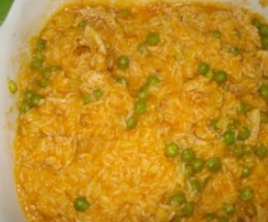 ARROZ DE FRANGO C/ERVILHAS E CENOURAS