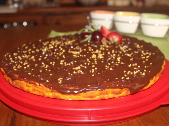 Tarte de Cenoura com cobertura de Chocolate