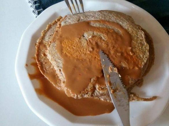 Panqueca de aveia claras e canela