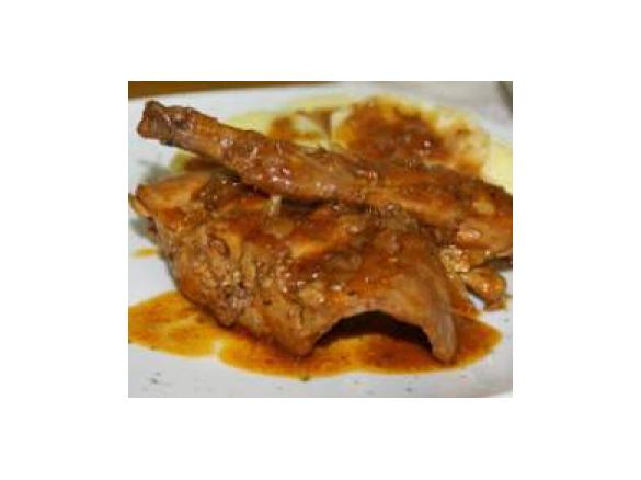 Coelho Estufado com Coentros