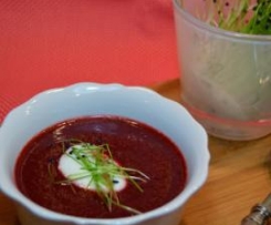 Sopa de beterraba no forno