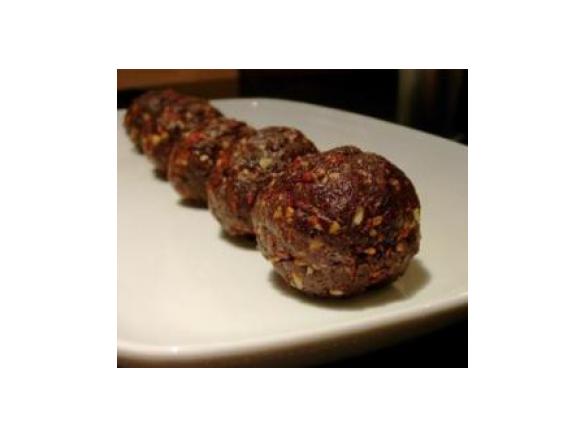 Barras energéticas de cacau e noz