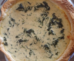 Quiche de espinafres e requeijão