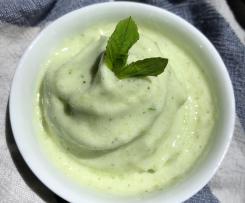 Espuma de melão e hortelã-pimenta