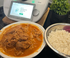 Bifanas com arroz a vapor