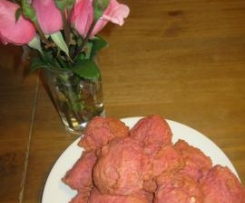 Scones cor-de-rosa de iogurte