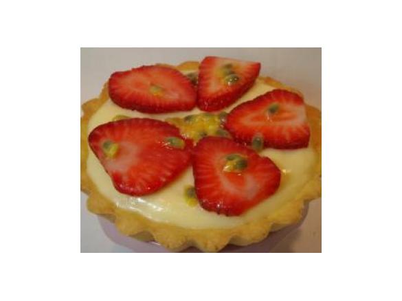 Tarte de morango e maracujá