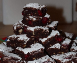 Brownie com Framboesas