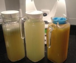 Sumo de meloa e laranja