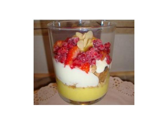 Creme de Limão com Iogurte de Leite Condensado e Frutos Vermelhos