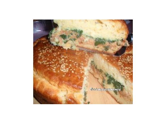 Bôla de alheira com espinafres