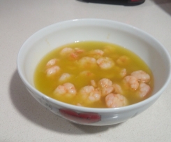 Gambas fritas com alho