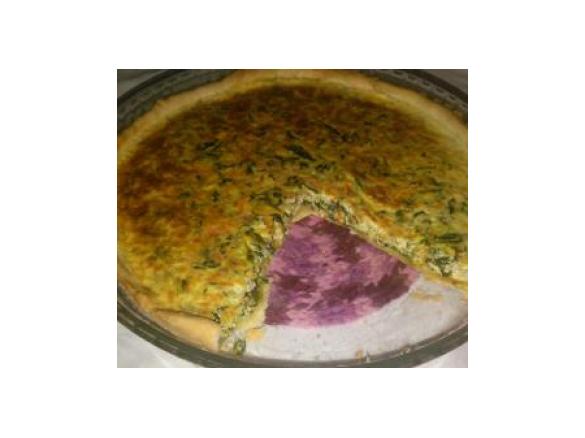 Quiche de Bacon, Espinafres e Cenoura
