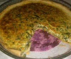 Quiche de Bacon, Espinafres e Cenoura