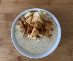 Papas de aveia com maçã e canela