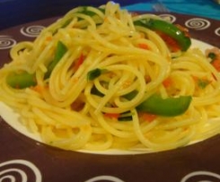 Esparguete de Bacon e Pimentos