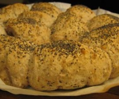 Pãezinhos integrais com nozes