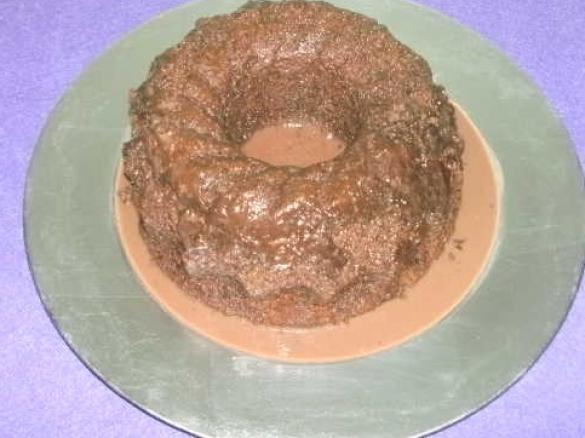 Bolo de chocolate húmido de microondas