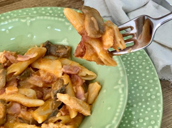 Macarrão express com frango