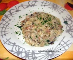 Risotto de cogumelos com linguiça