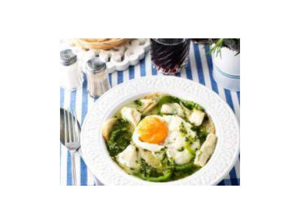 Açorda alentejana de bacalhau