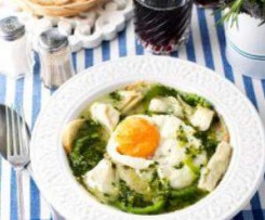 Açorda alentejana de bacalhau